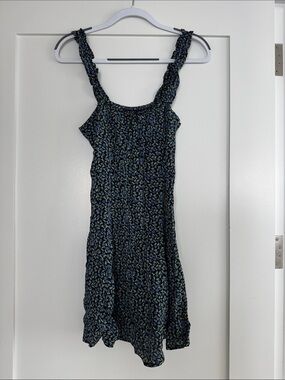 Blue Life Navy Floral Smocked Mini Dress